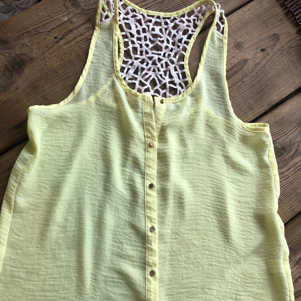 Chloe K lace back sleeveless button up Nordstrom